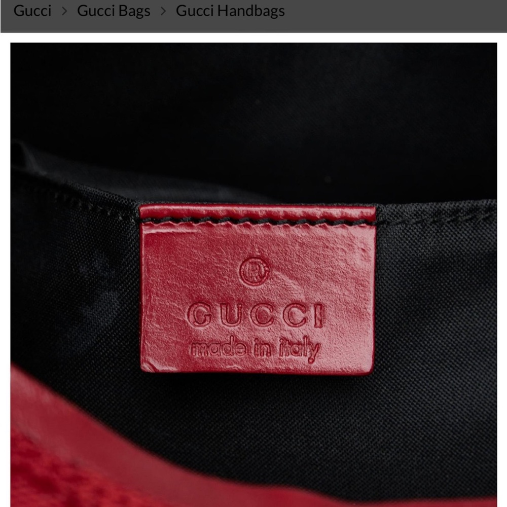 Gucci Red GG Canvas Shoulder Bag - Picture 7 of 12